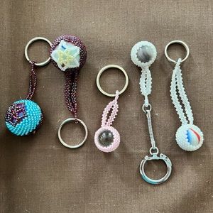 Set of Handmade Beaded Key Chains